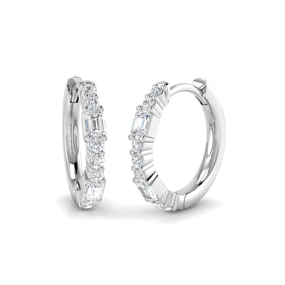 18ct White Gold 0.44ct G SI2 Diamond Earrings
