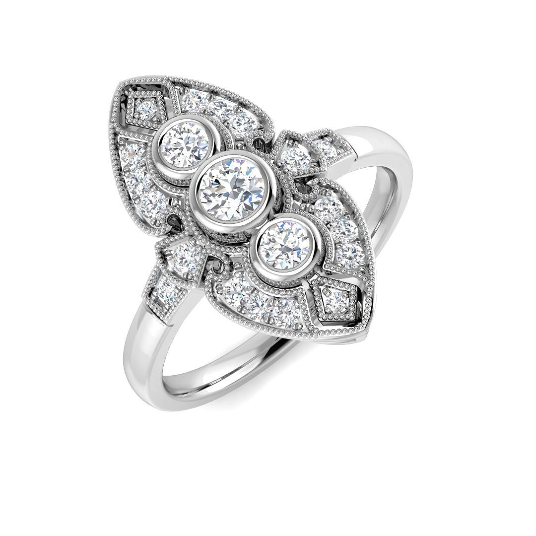 9ct White Gold 0.39ct G SI2 Diamond Ring