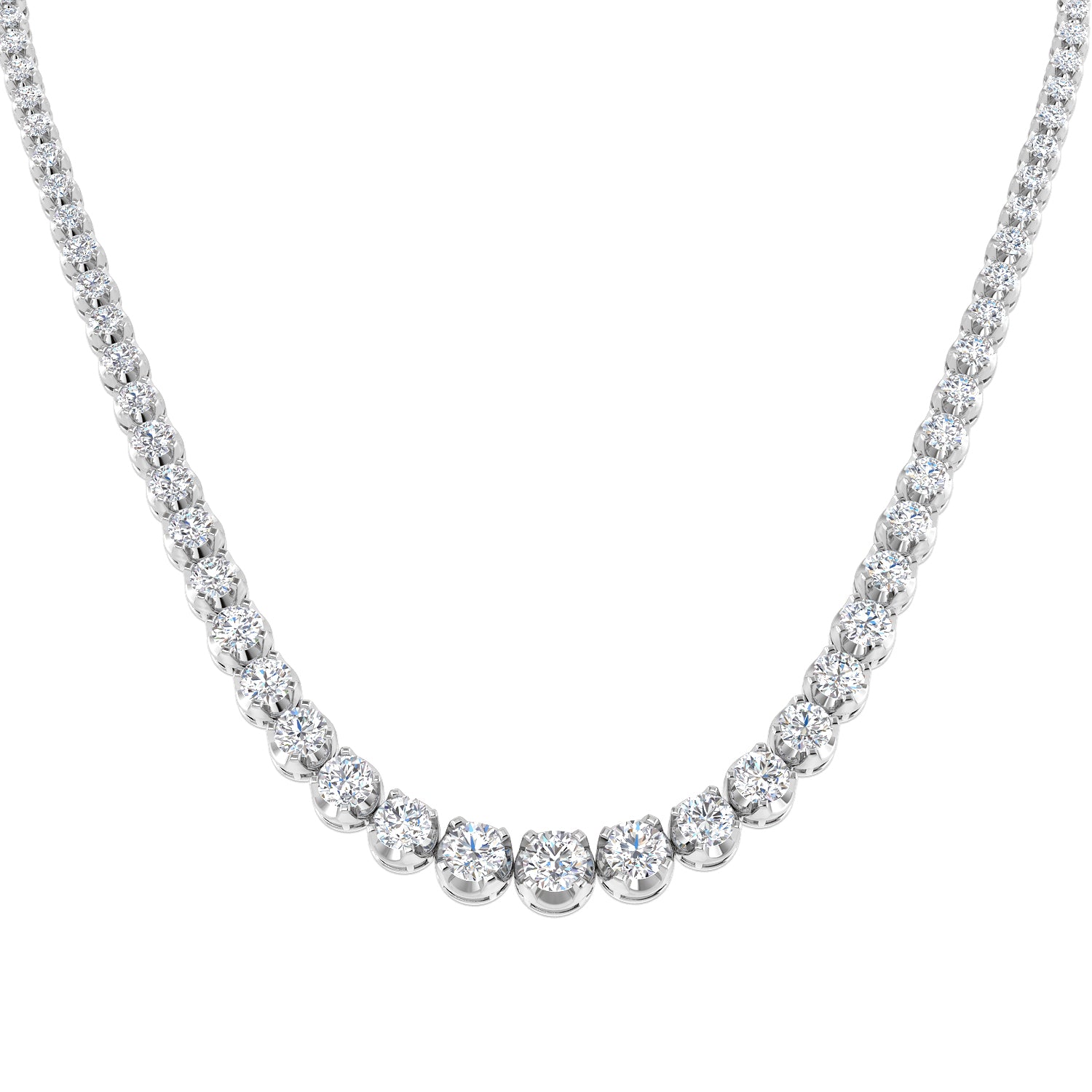 18ct White Gold 8.02ct G SI2 Diamond Necklace