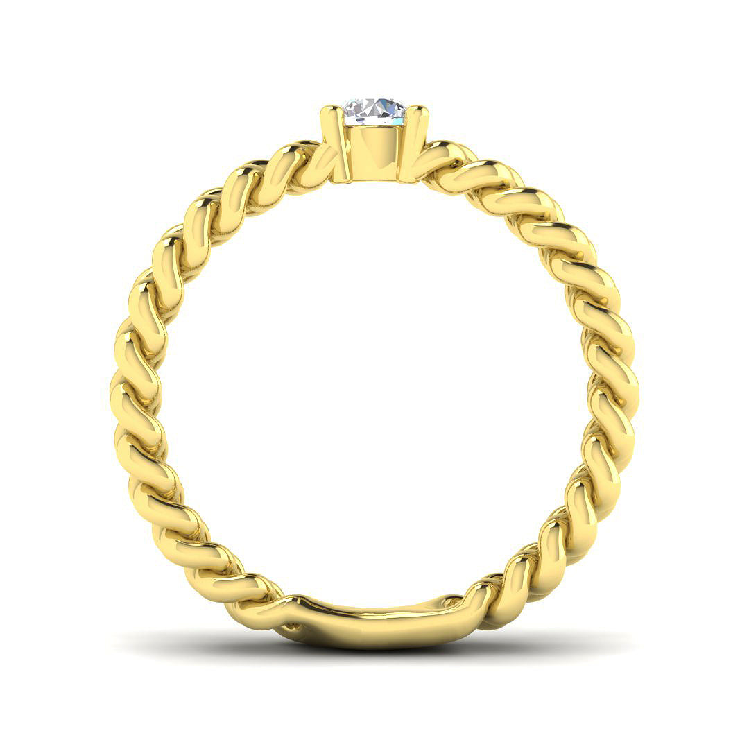 9ct Yellow Gold 0.24ct Laboratory Grown CVD Ring