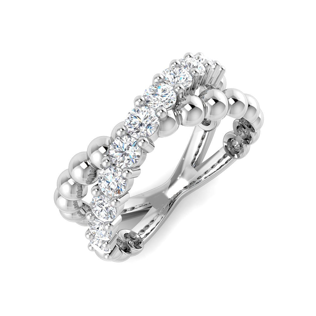 9ct White Gold 0.74ct Laboratory Grown CVD Ring