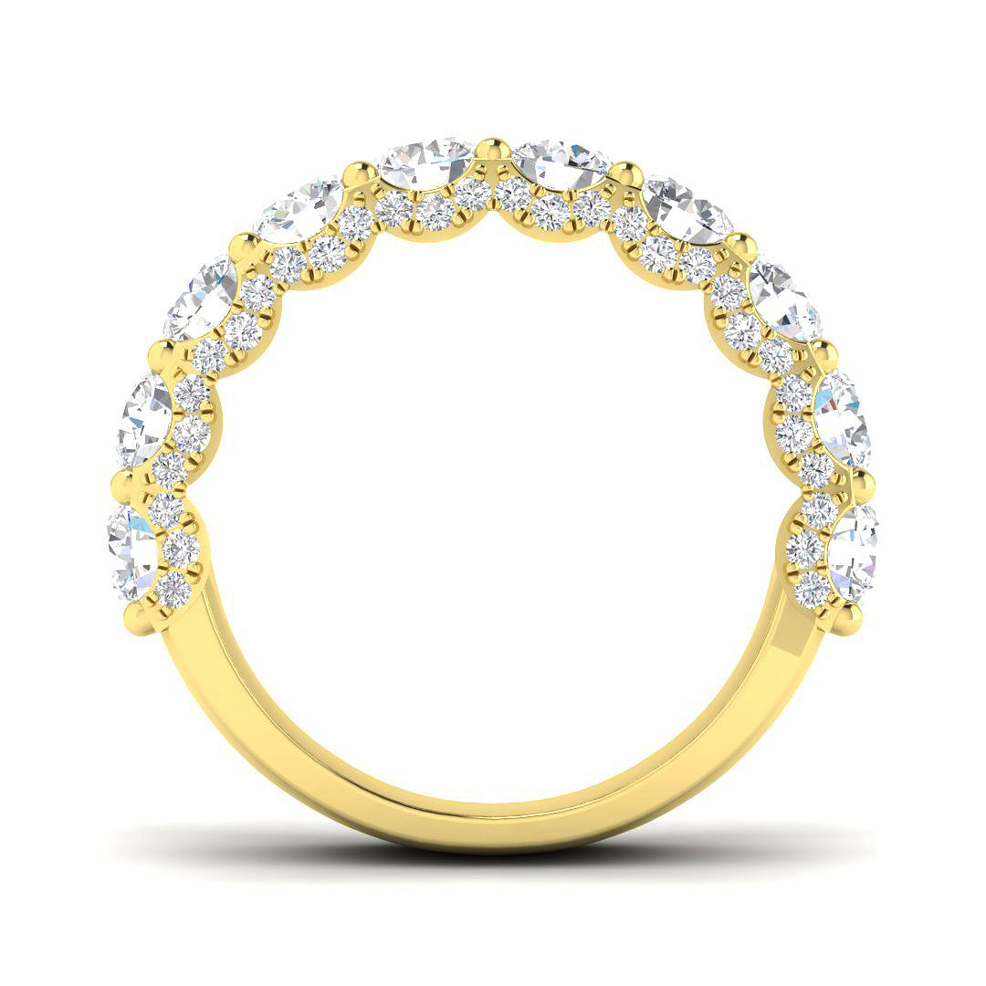 9ct Yellow Gold 4.16ct Laboratory Grown CVD Ring