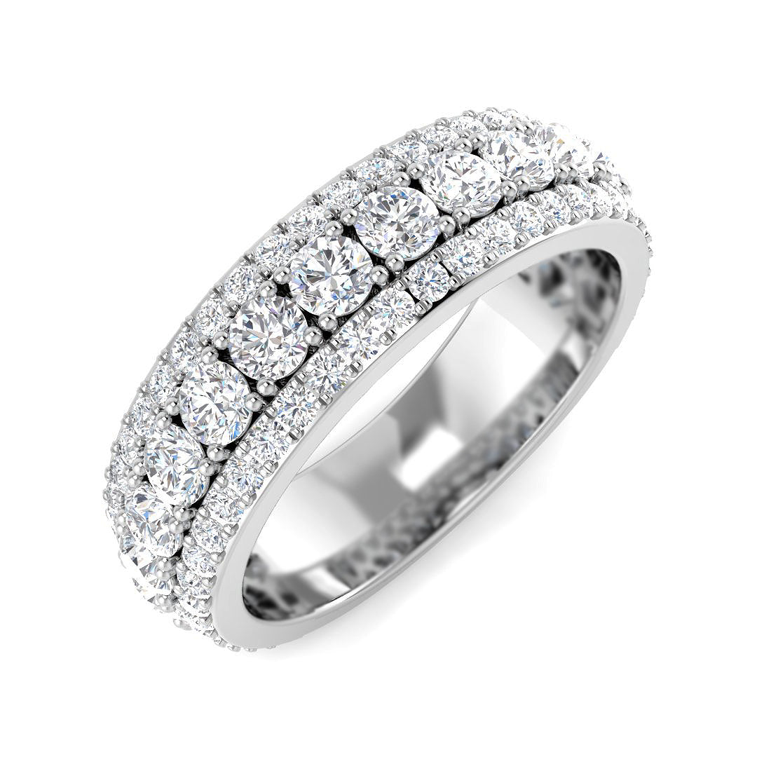 9ct White Gold 2.50ct Laboratory Grown CVD Ring