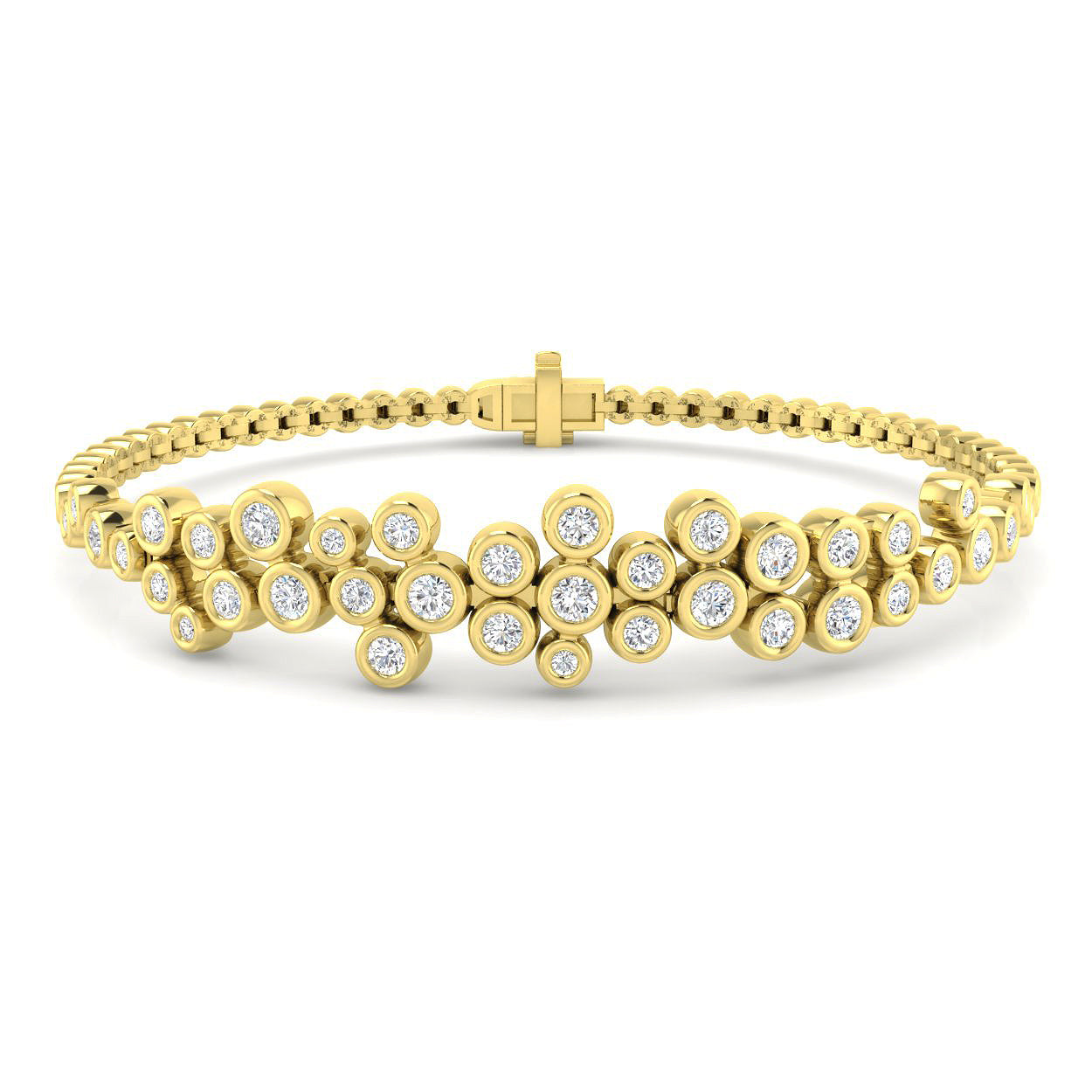 9ct Yellow Gold 1.48ct Laboratory Grown CVD Bracelet