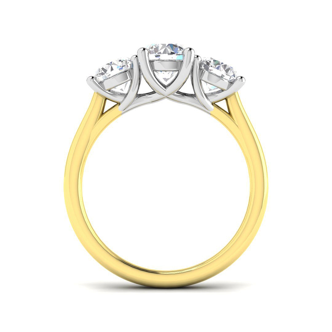 18ct Two-Tone Gold 1.93ct Laboratory Grown CVD Ring