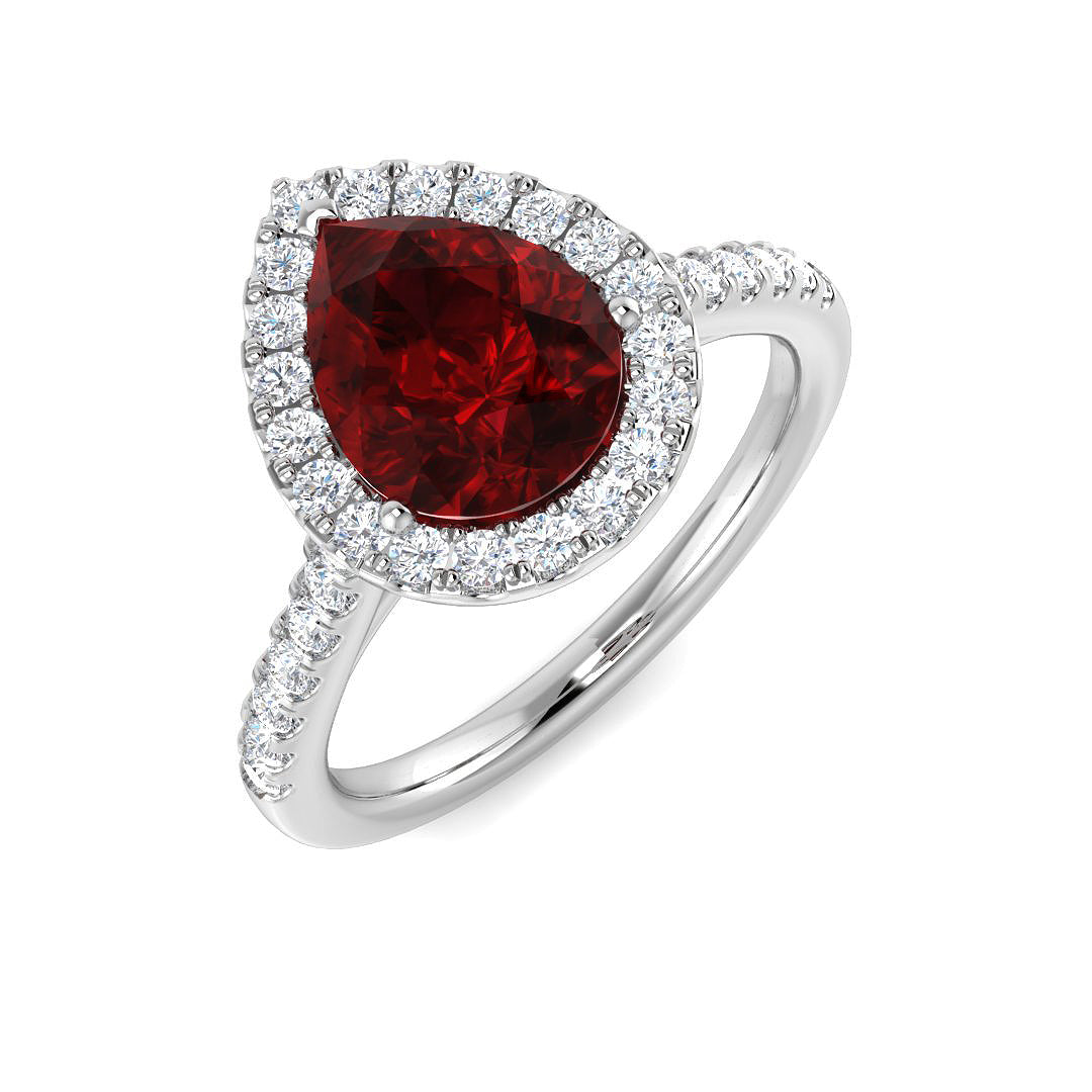 9ct White Gold 2.53ct Laboratory Grown Lab Ruby Ring