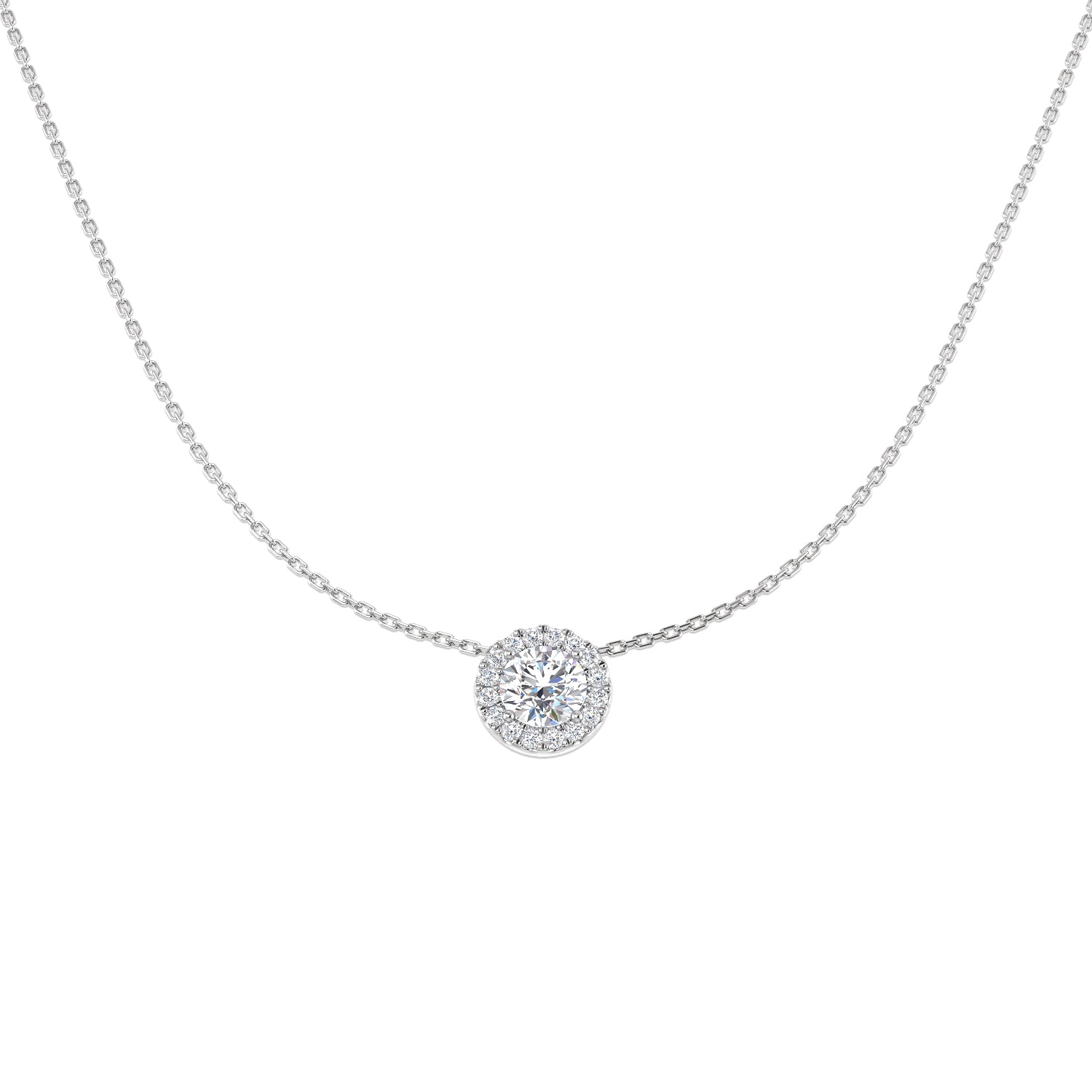 9ct White Gold 1.29ct Laboratory Grown CVD Necklace