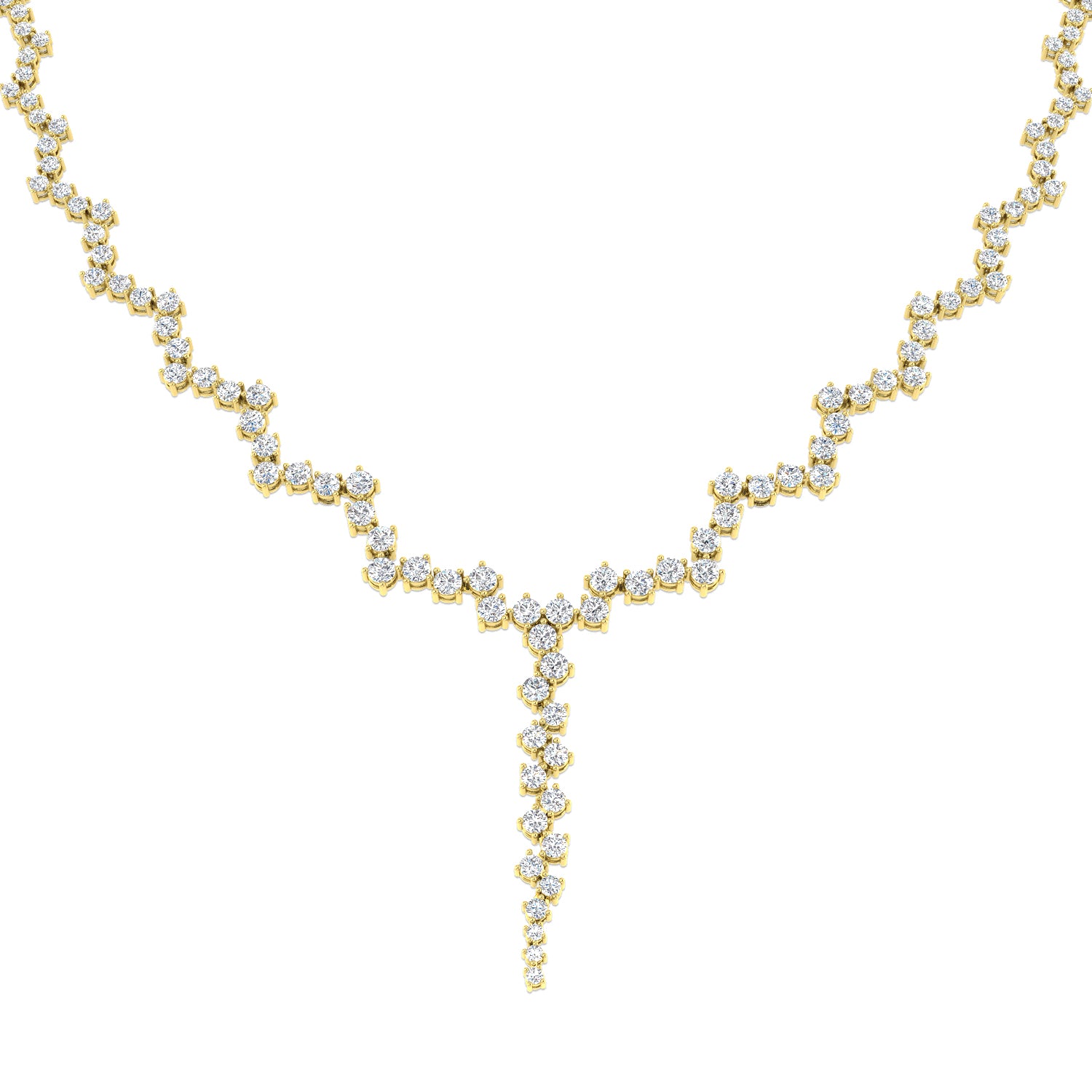 9ct Yellow Gold 13.89ct Laboratory Grown CVD Necklace