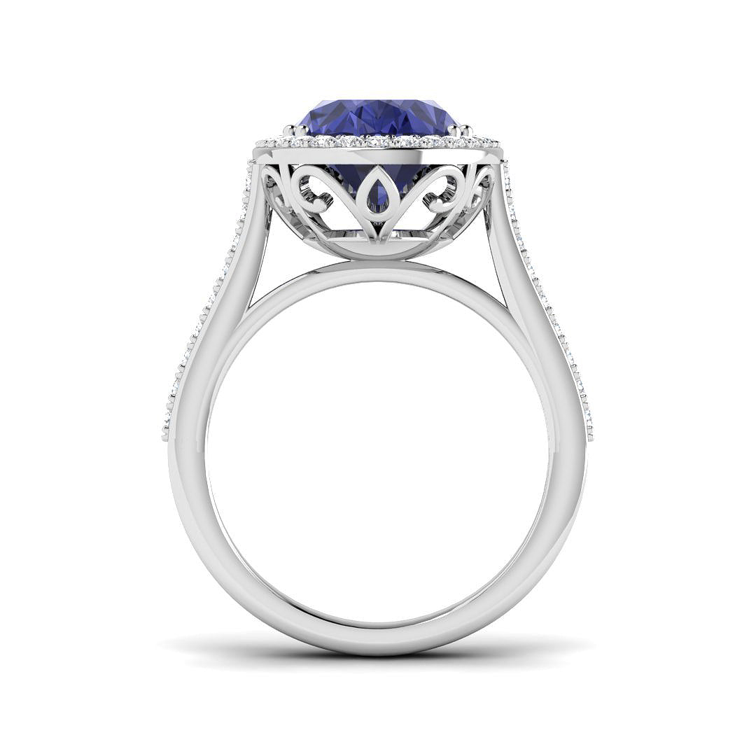 9ct White Gold 6.27ct Tanzanite Ring