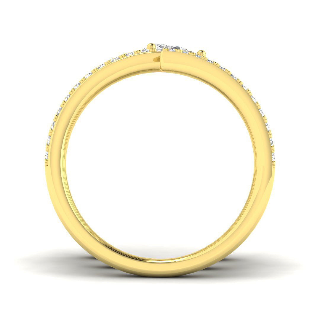 9ct Yellow Gold 0.76ct Laboratory Grown CVD Ring