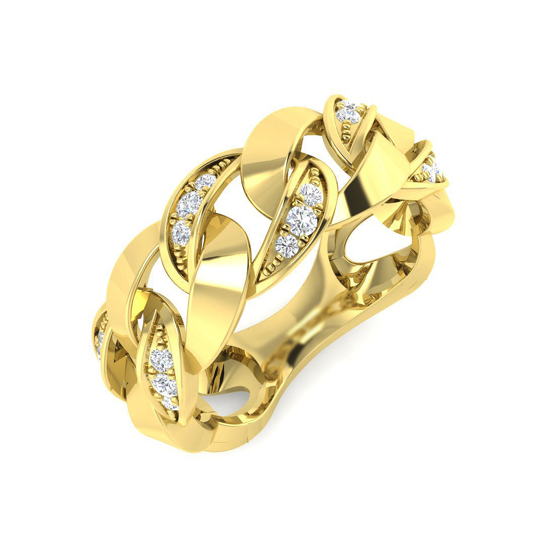 9ct Yellow Gold 0.19ct Laboratory Grown CVD Ring
