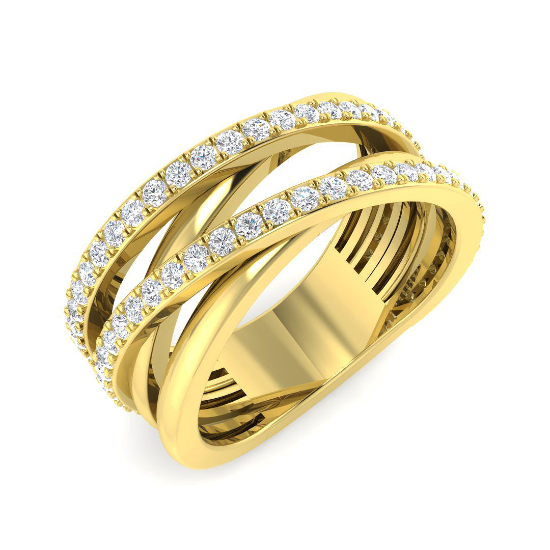 9ct Yellow Gold 0.78ct Laboratory Grown CVD Ring