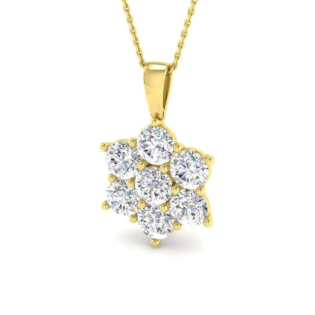 9ct Yellow Gold 4.70ct Laboratory Grown CVD Pendant