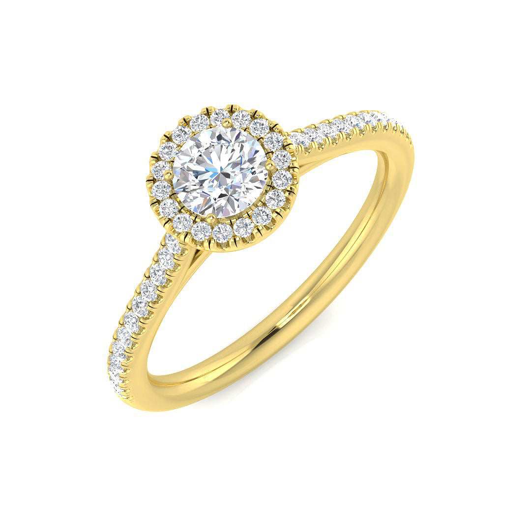 18ct Yellow Gold 0.51ct G SI2 Diamond Ring