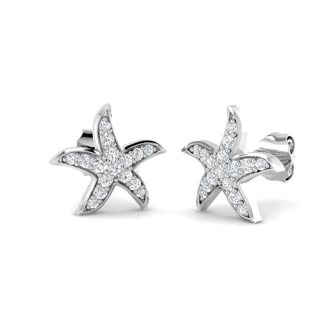 9ct White Gold 0.26ct G SI2 Diamond Earrings