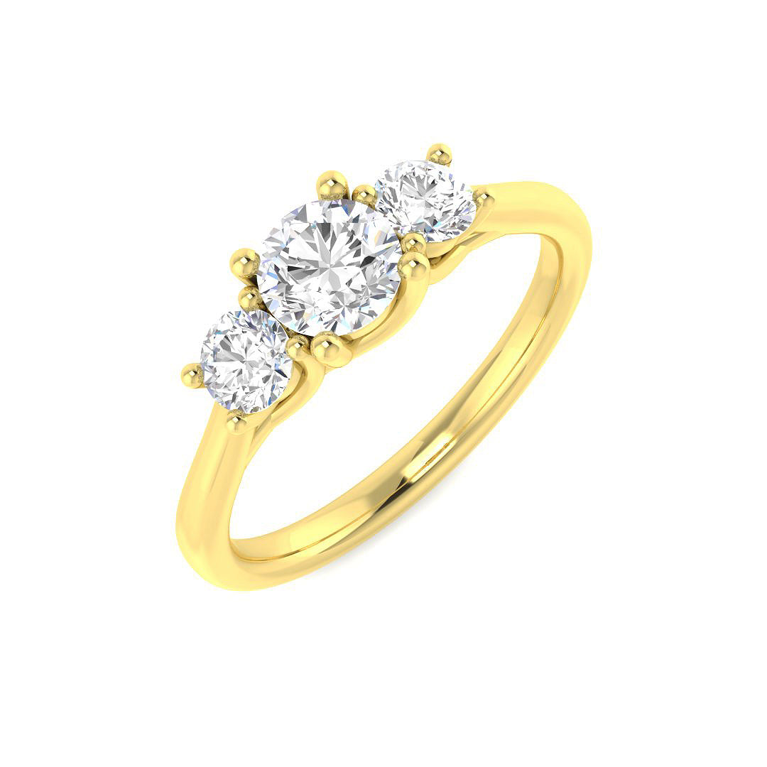 9ct Two-Tone Gold 0.88ct Laboratory Grown CVD Ring