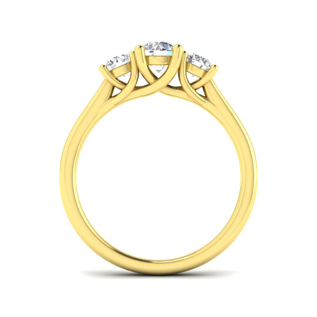 9ct Two-Tone Gold 0.88ct Laboratory Grown CVD Ring