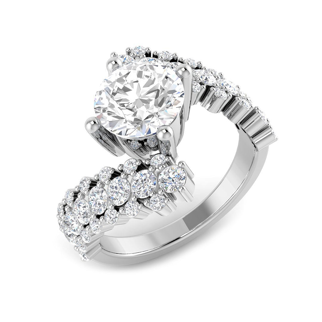 Platinum 2.41ct D VS2 Laboratory Grown CVD Ring