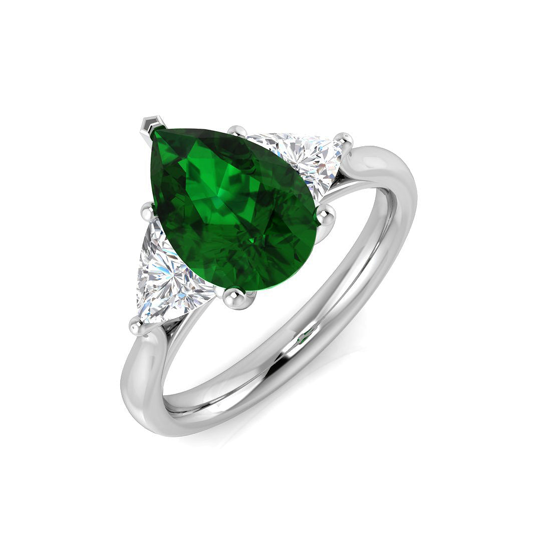 Platinum 2.24ct Emerald Ring
