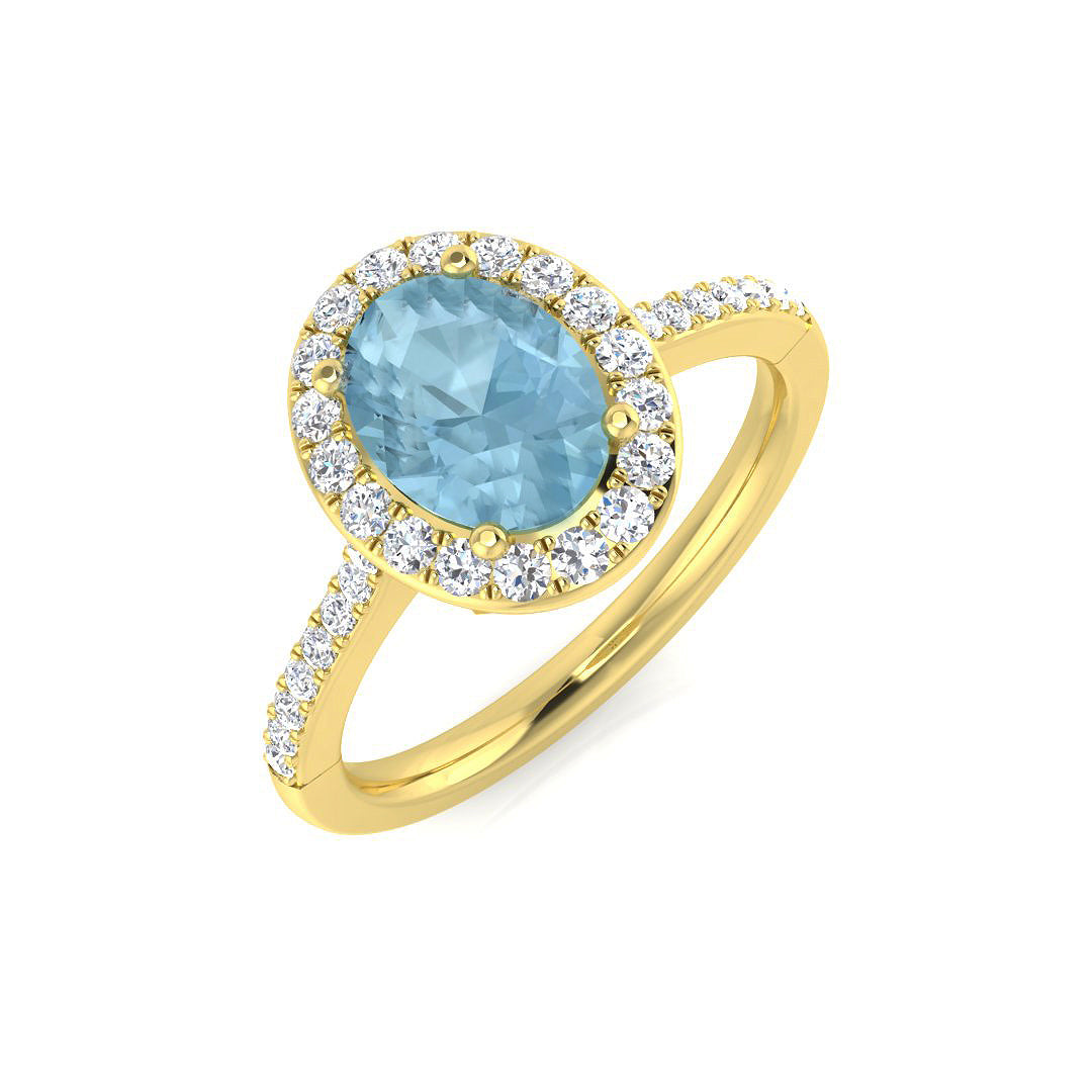 18ct Yellow Gold 1.41ct Aquamarine Ring