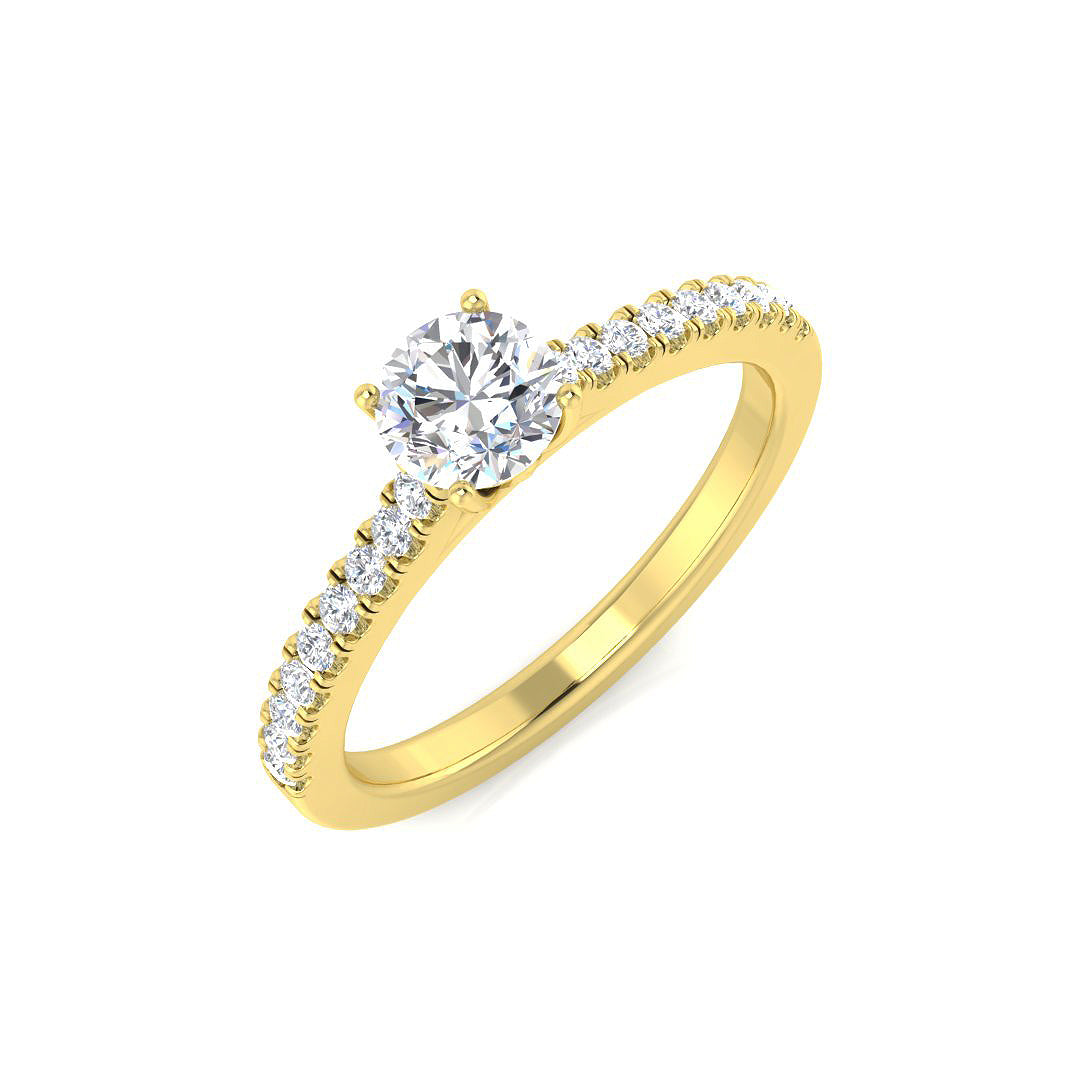 18ct Yellow Gold 0.71ct E VS1 Laboratory Grown CVD Ring