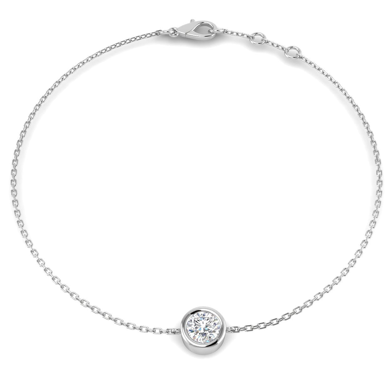 9ct White Gold 0.46ct G I1 Diamond Bracelet