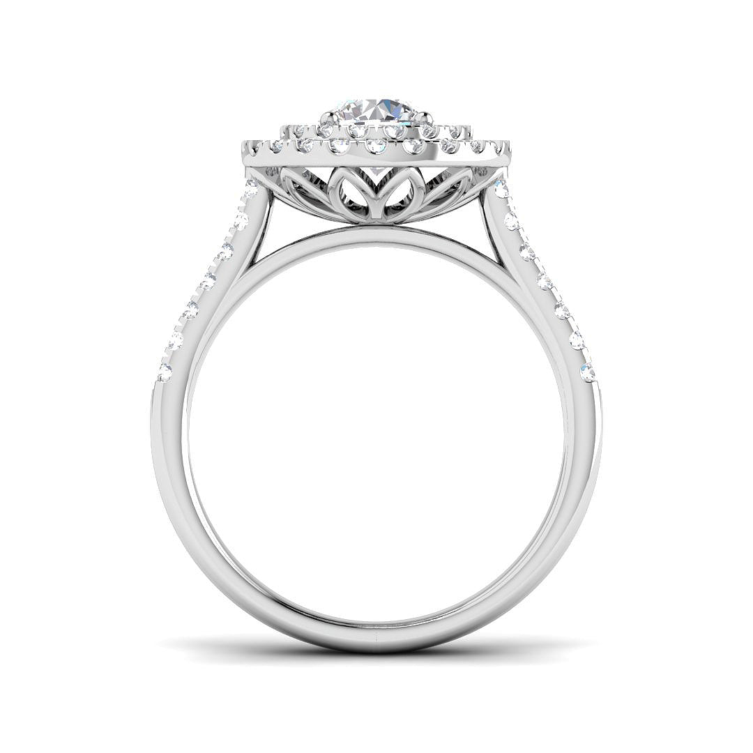 9ct White Gold 1.75ct Laboratory Grown CVD Ring