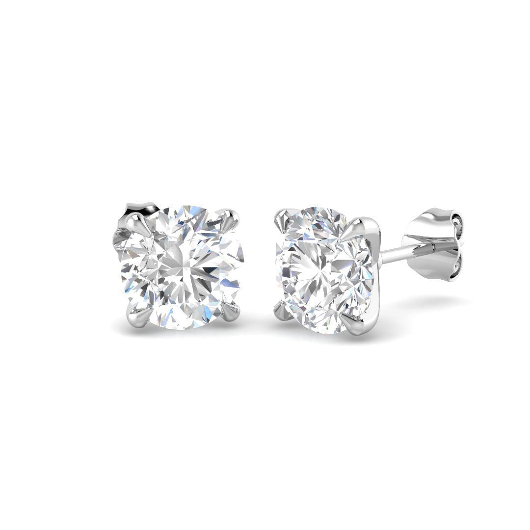 9ct White Gold 4.01ct Laboratory Grown CVD Earrings