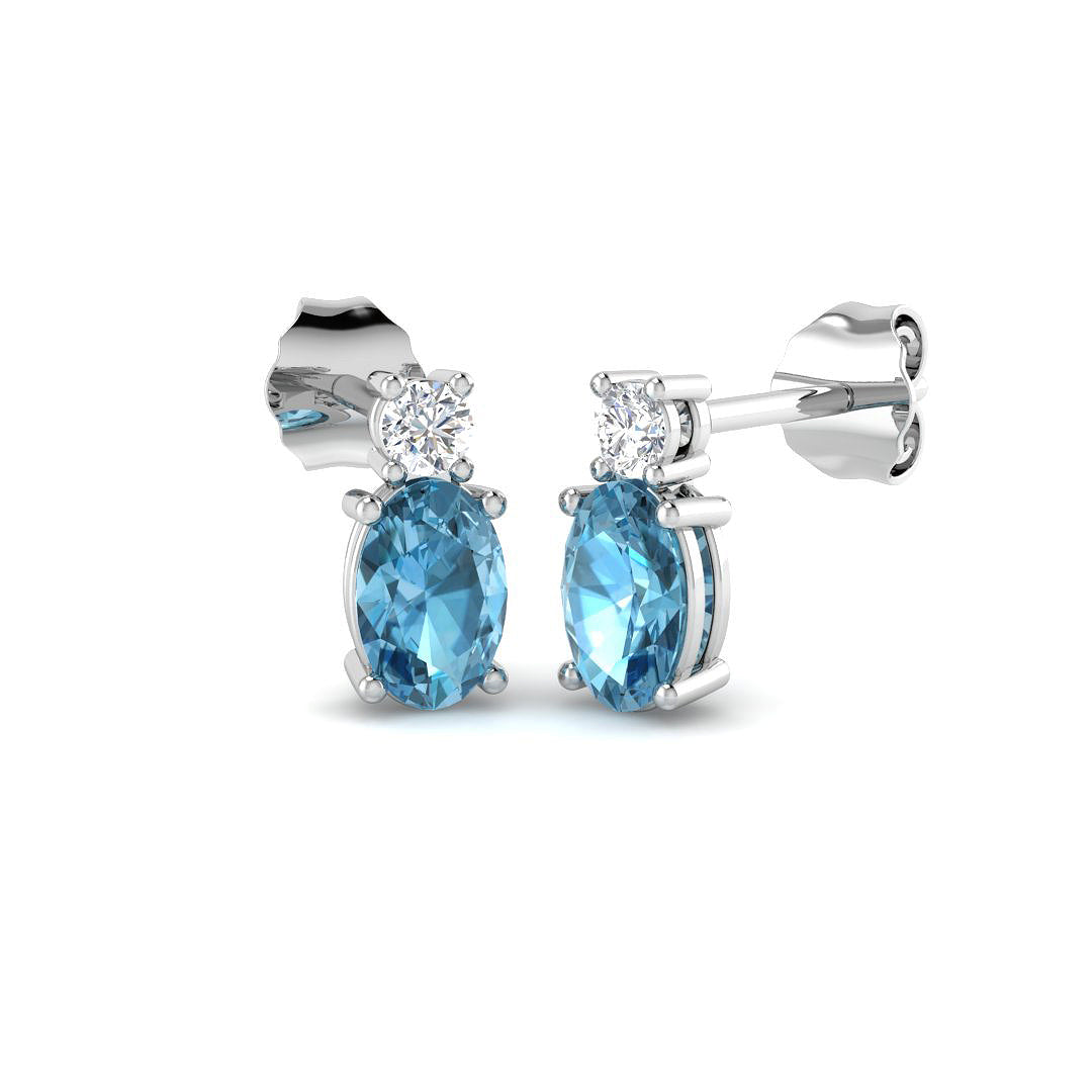 9ct White Gold 1.26ct G SI2 Diamond Earrings