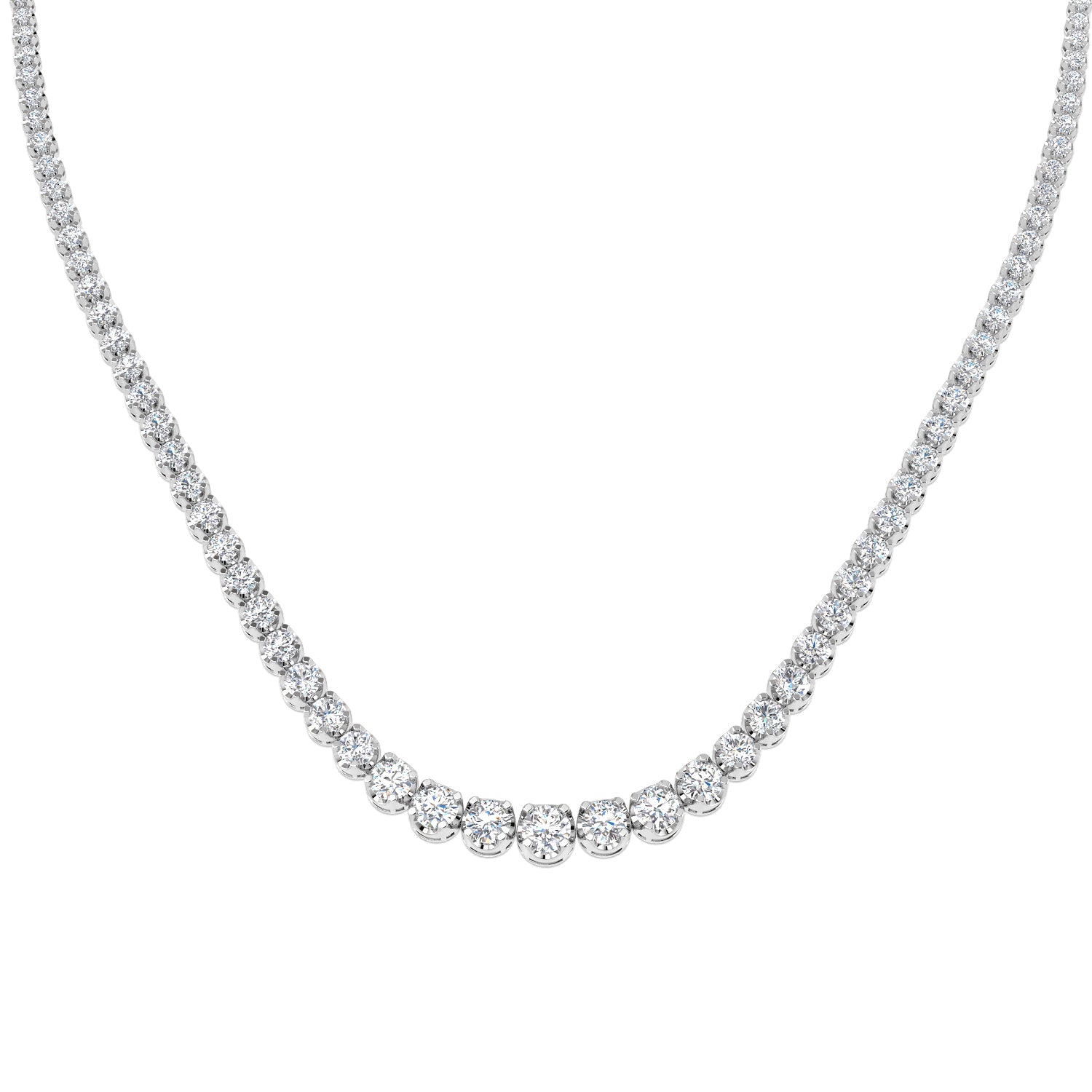 18ct White Gold 11.98ct G SI1 Diamond Necklace