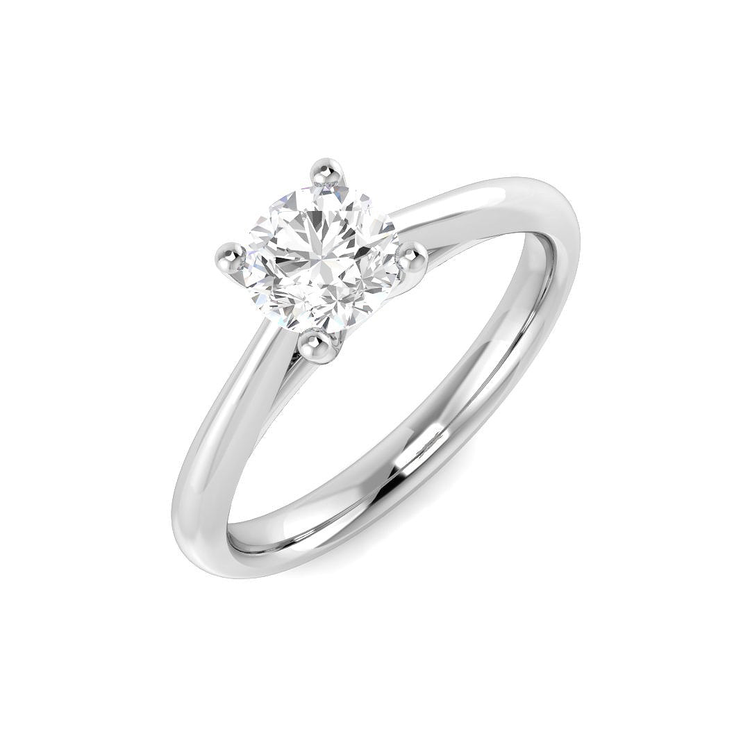 Platinum 0.53ct D VS2 Laboratory Grown CVD Ring