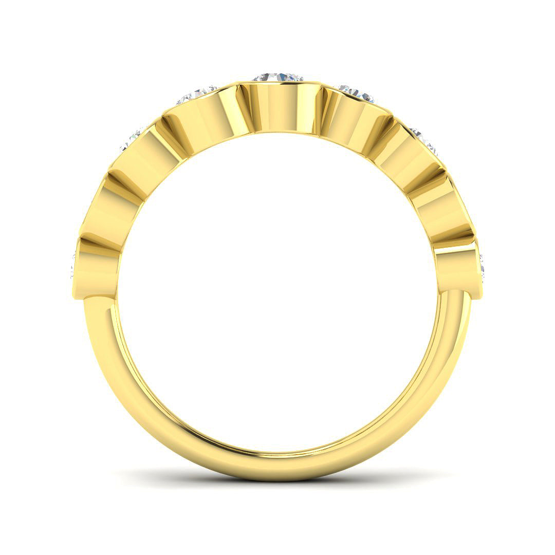 9ct Yellow Gold 0.84ct Laboratory Grown CVD Ring