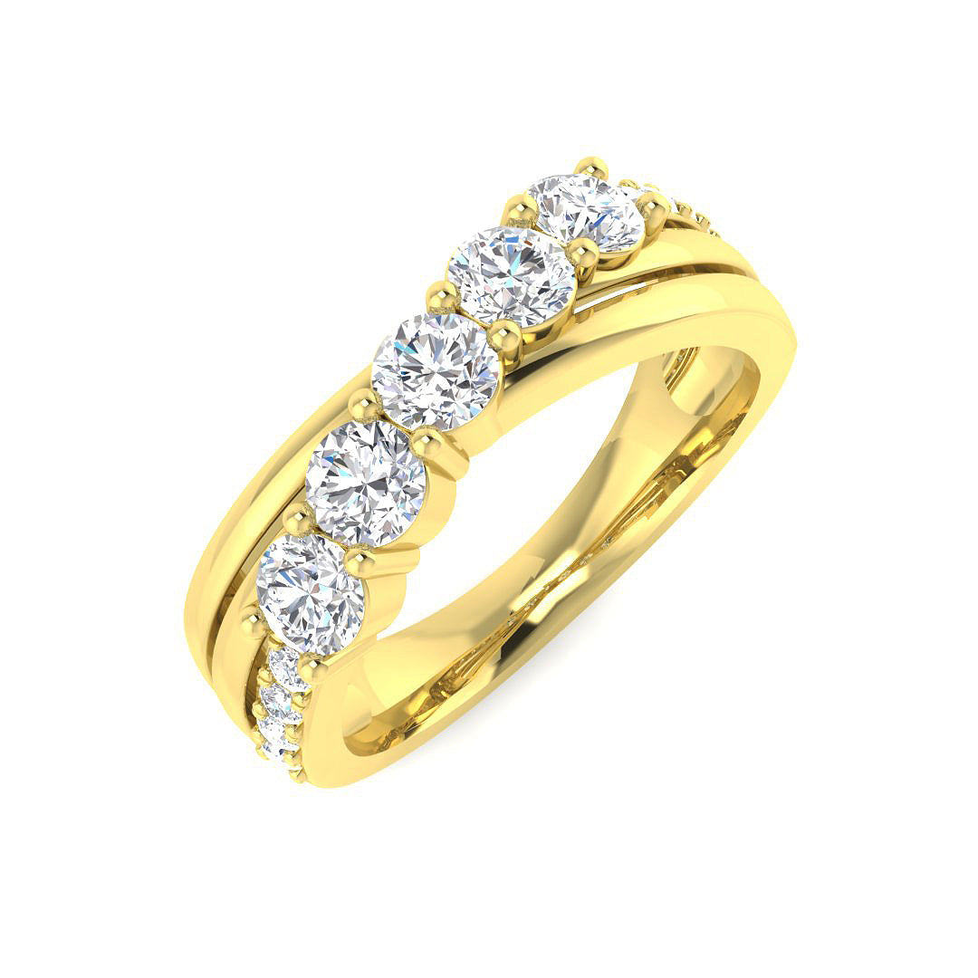 9ct Yellow Gold 0.93ct Laboratory Grown CVD Ring