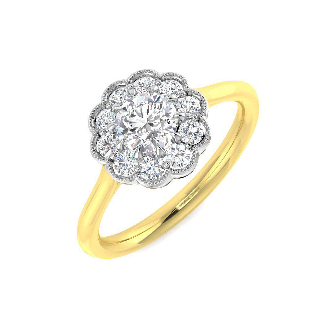 9ct Yellow Gold 0.77ct Laboratory Grown CVD Ring