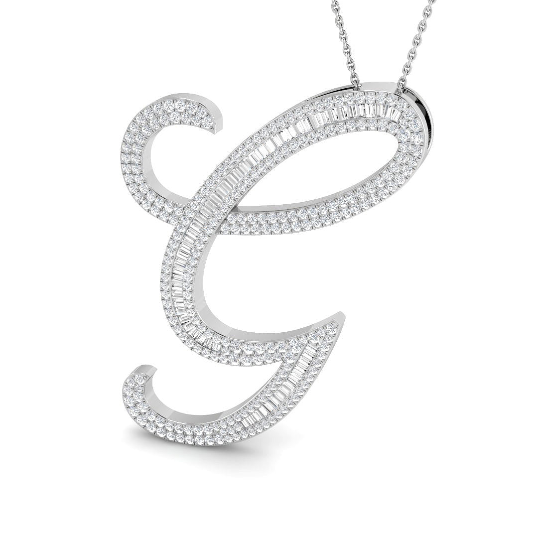9ct White Gold 2.11ct G SI2 Diamond Pendant
