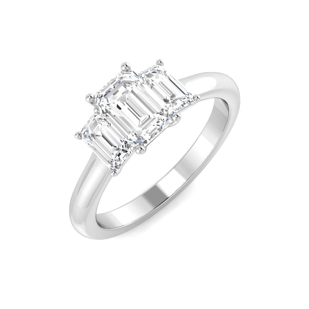 9ct White Gold 1.60ct Laboratory Grown CVD Ring
