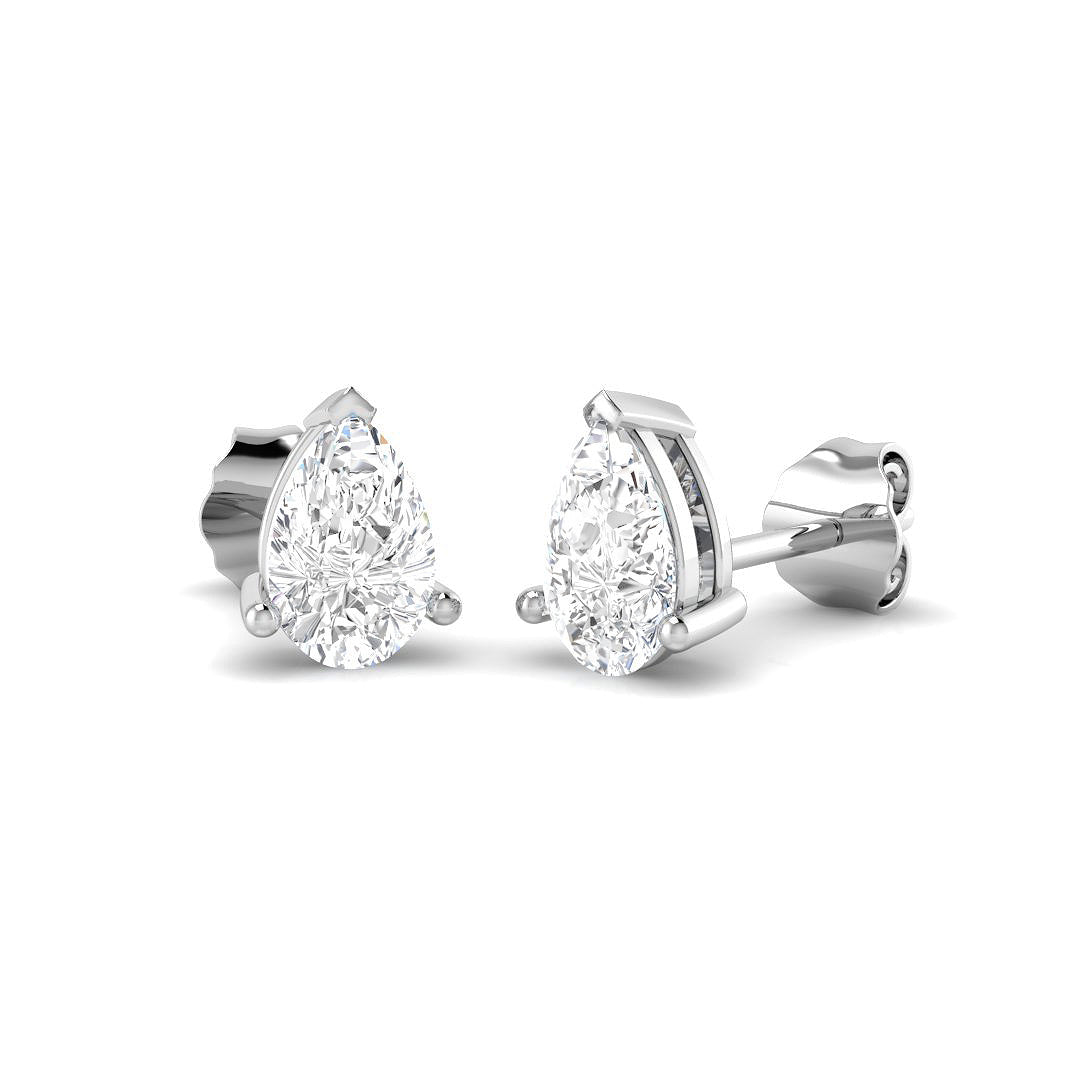9ct White Gold 1.09ct Laboratory Grown CVD Earrings