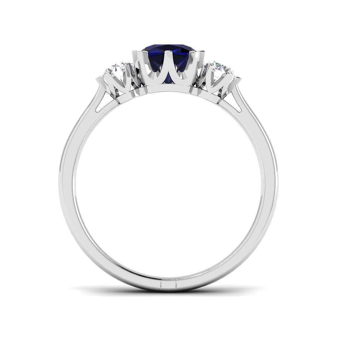 Platinum 1.31ct Blue Sapphire Ring