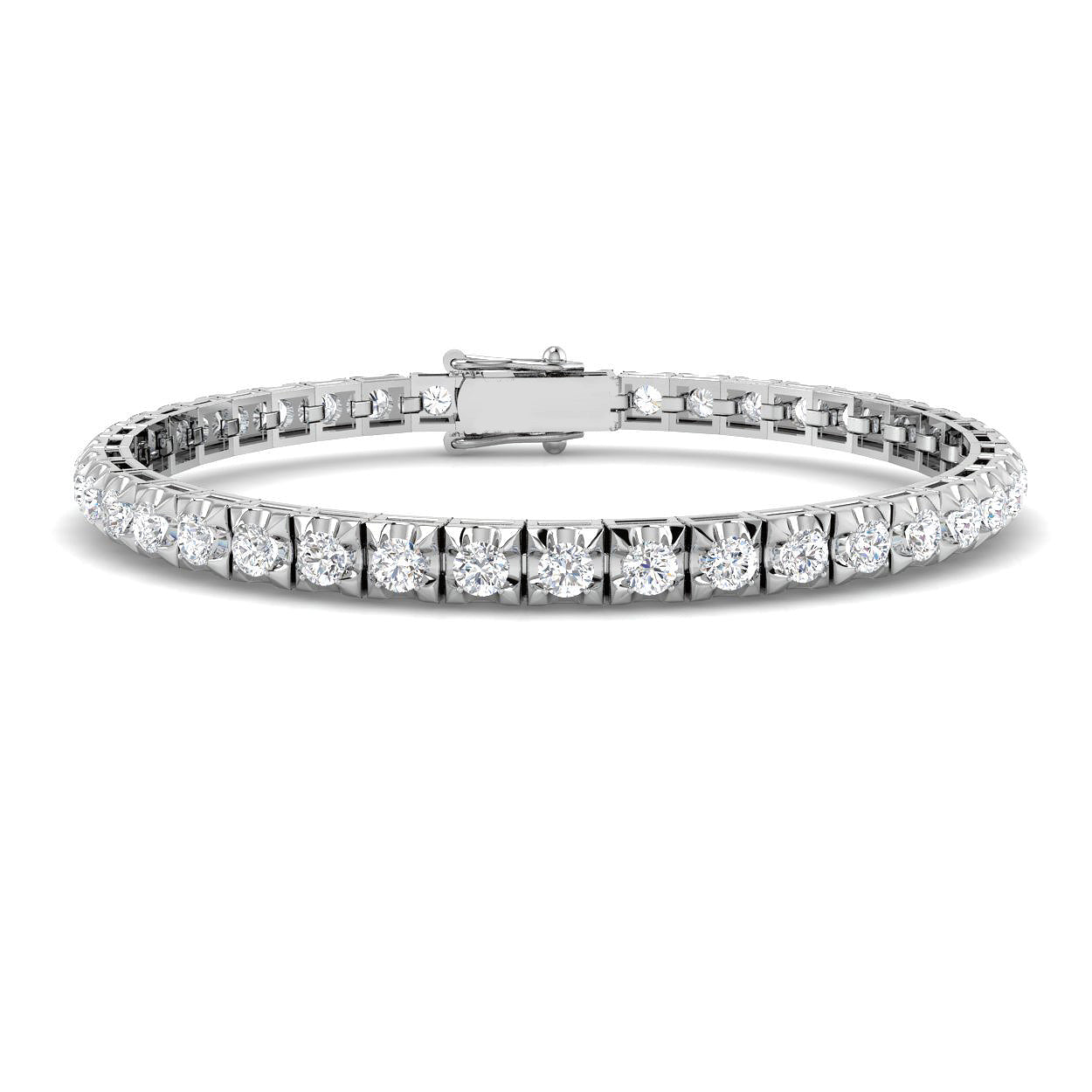 9ct White Gold 4.02ct G SI2 Diamond Bracelet