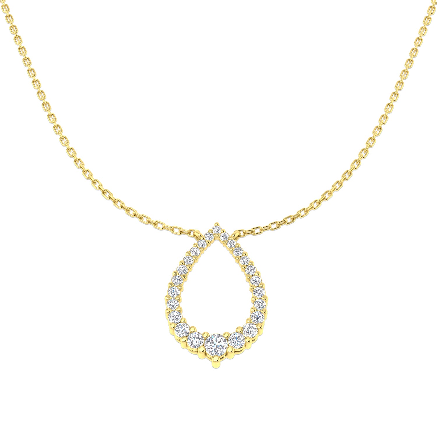 9ct Yellow Gold 0.47ct Laboratory Grown CVD Necklace