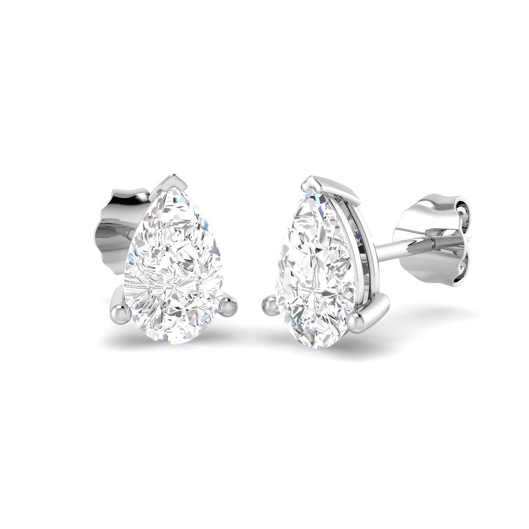 9ct White Gold 1.50ct Laboratory Grown CVD Earrings
