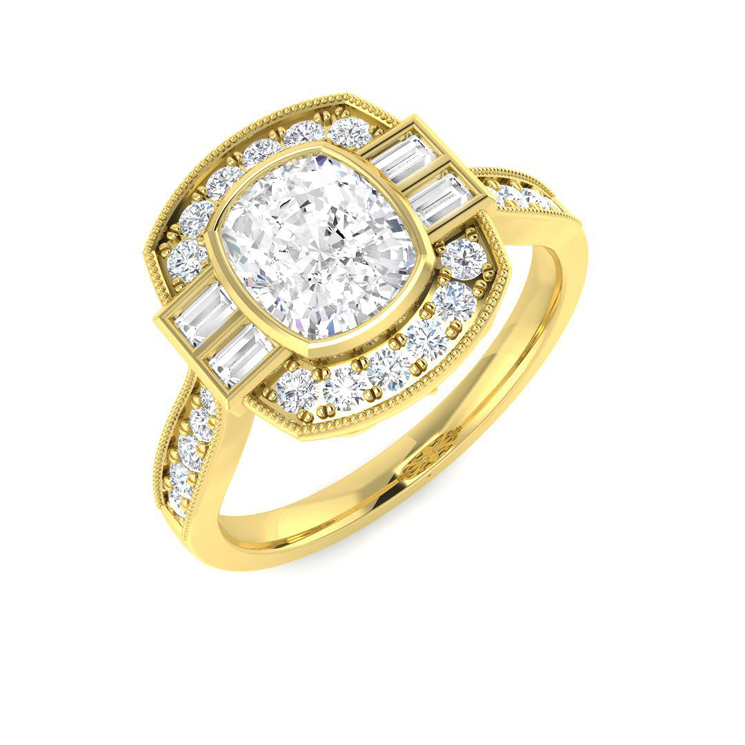 18ct Yellow Gold 1.71ct K VS2 Diamond Ring