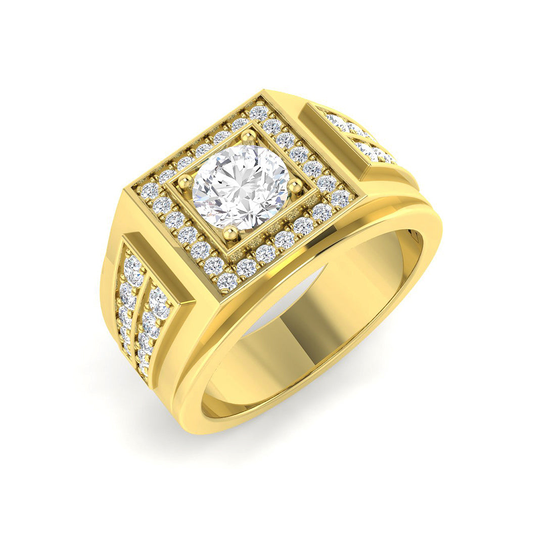 9ct Yellow Gold 1.73ct Laboratory Grown CVD Ring