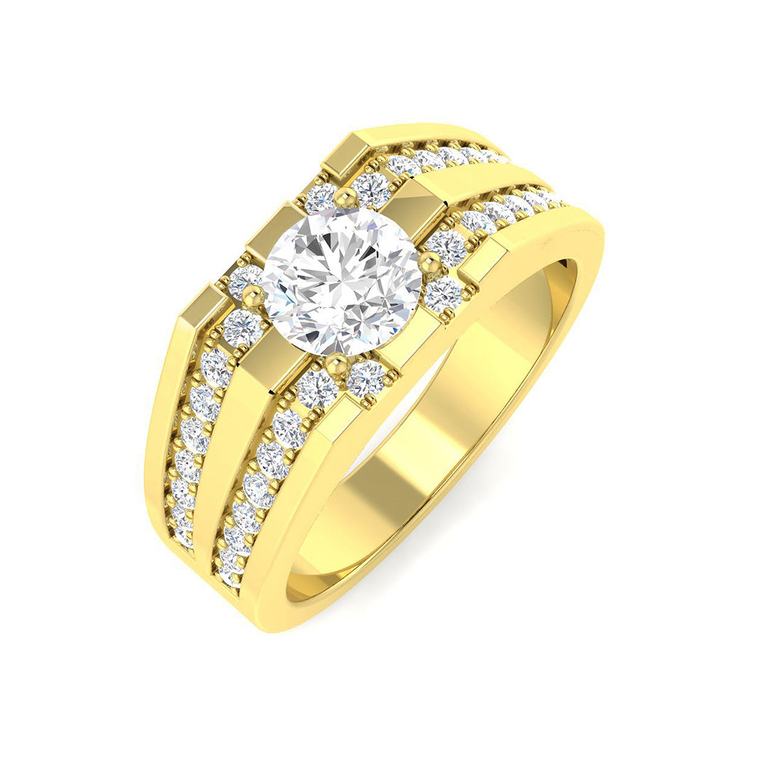 9ct Yellow Gold 1.67ct Laboratory Grown CVD Ring