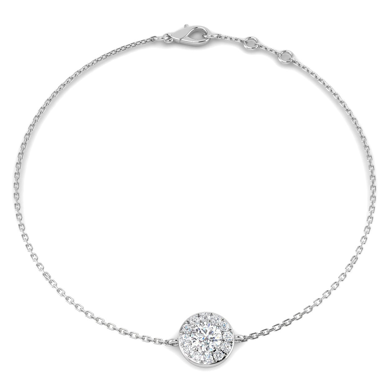 9ct White Gold 0.51ct Laboratory Grown CVD Bracelet