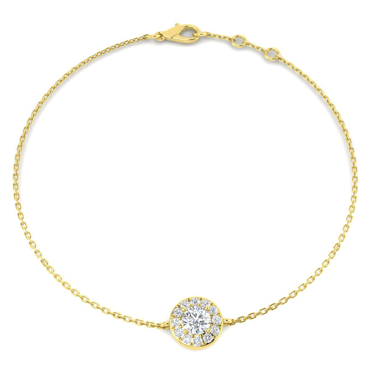 9ct Yellow Gold 0.51ct Laboratory Grown CVD Bracelet