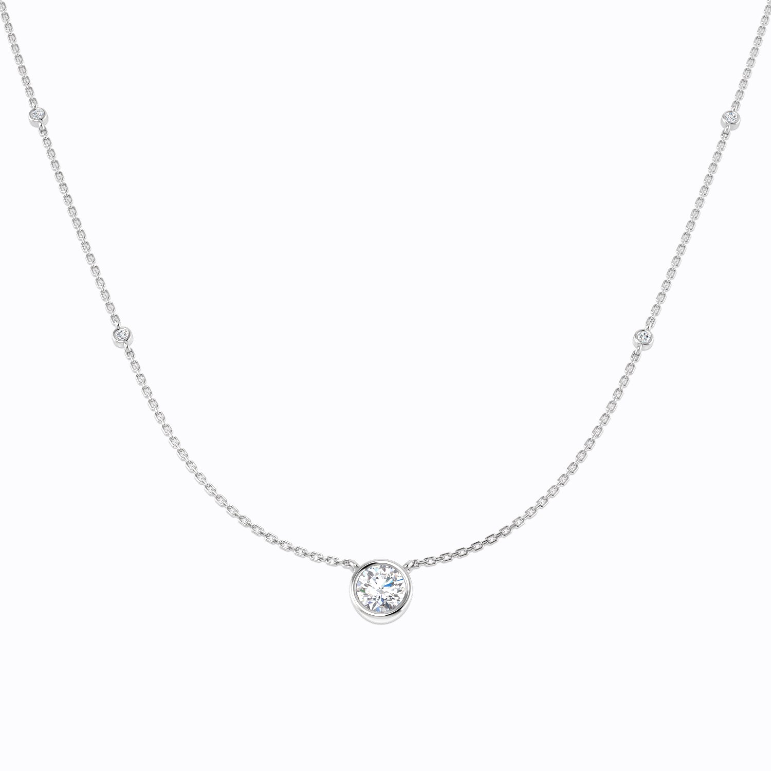 9ct White Gold 1.17ct Laboratory Grown CVD Necklace