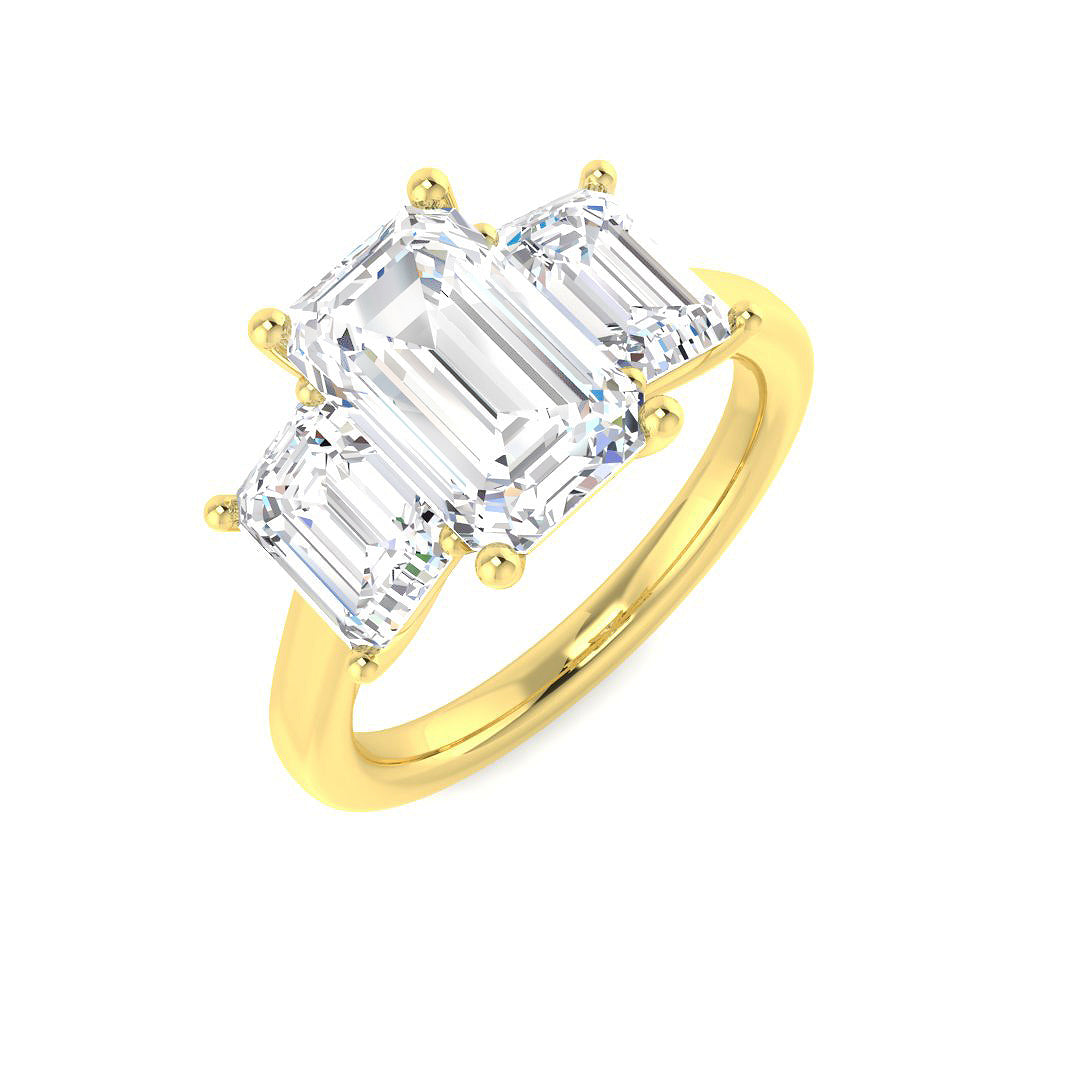 18ct Yellow Gold 2.92ct D SI2 Diamond Ring
