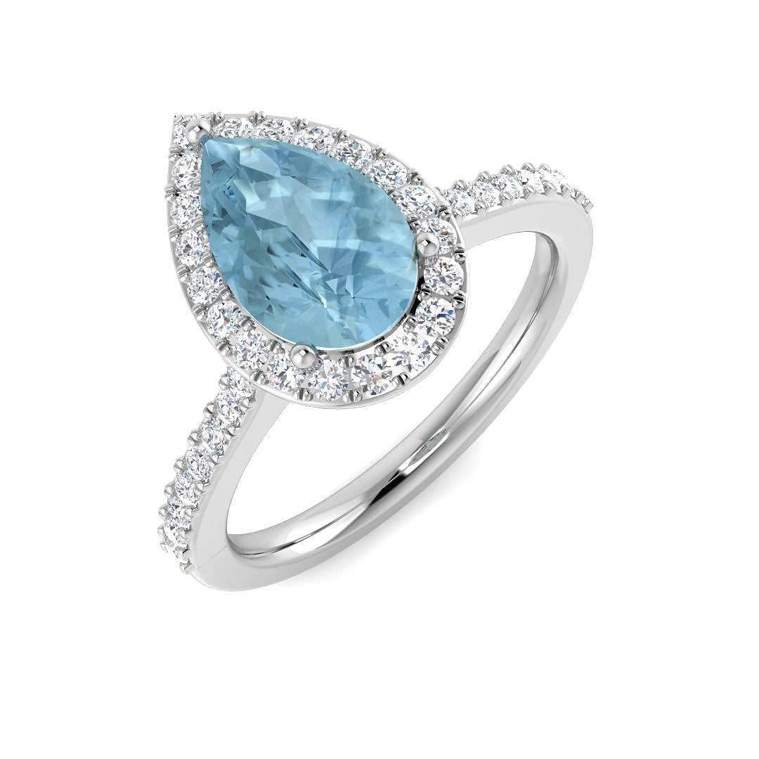 Platinum 1.39ct Aquamarine Ring