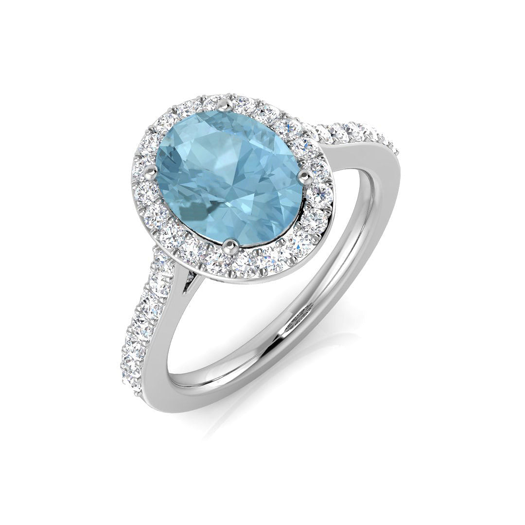 Platinum 2.24ct Aquamarine Ring
